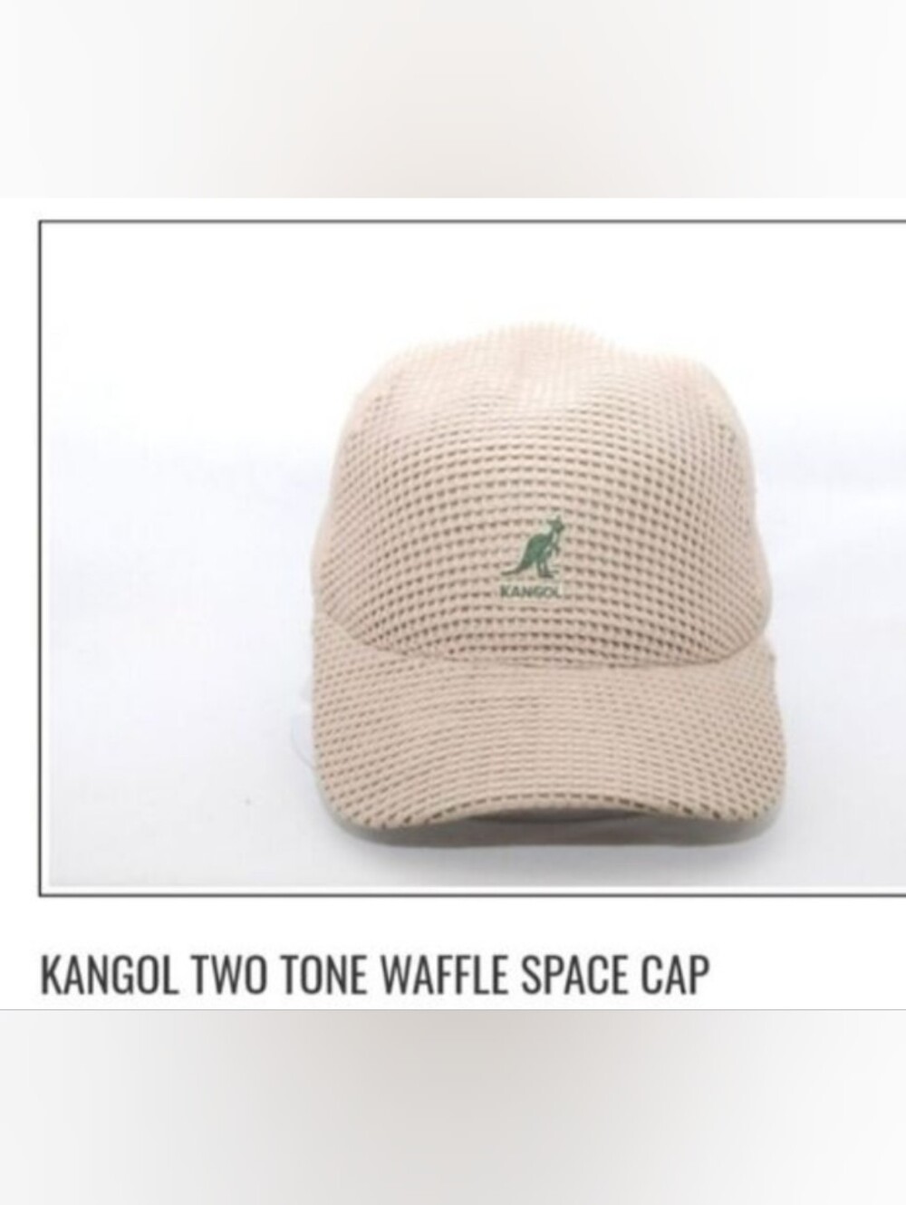 Kangol Blue and Off White Waffle Check Snapback Size Small Flaws
